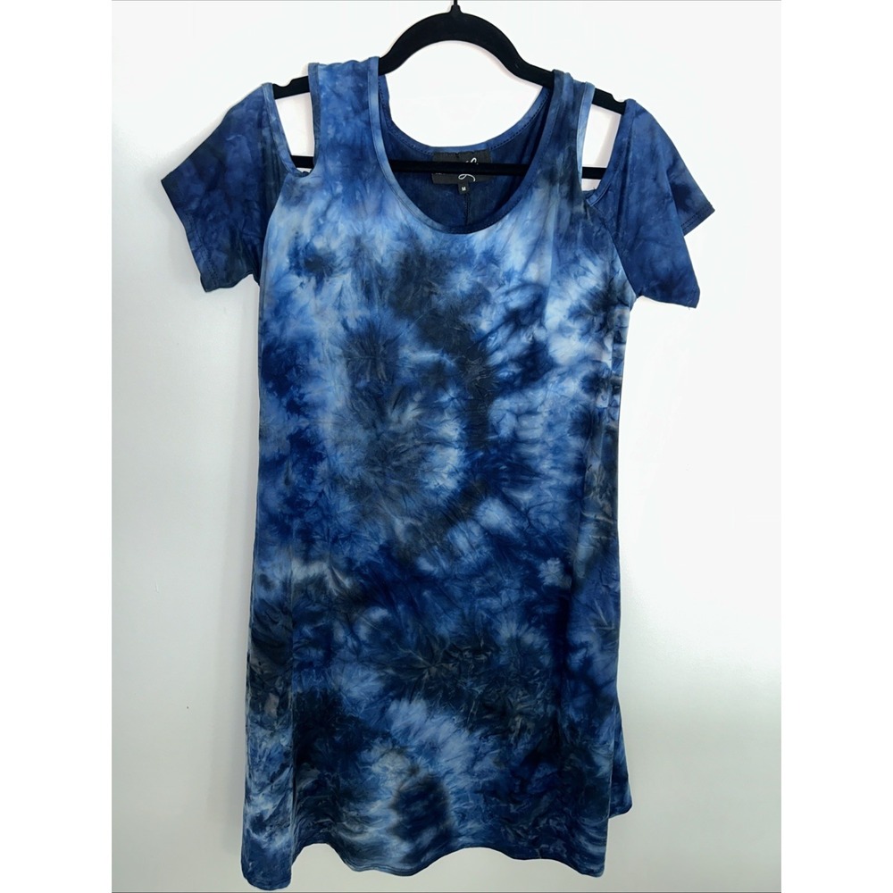 Lexington Avenue Medium Tie-Dye Dress Short Sleeve Knee Length Wrinkle Free Soft